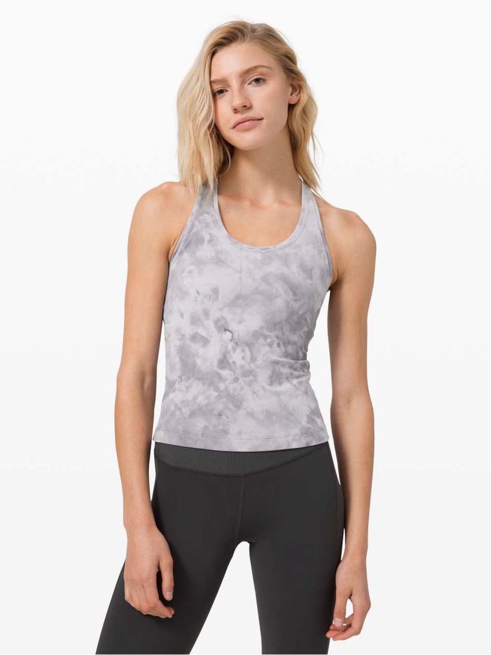 Lululemon Cool Racerback Shorter *Nulu
Diamond Dye Stargaze Pitch Grey